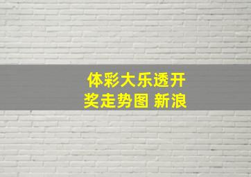 体彩大乐透开奖走势图 新浪